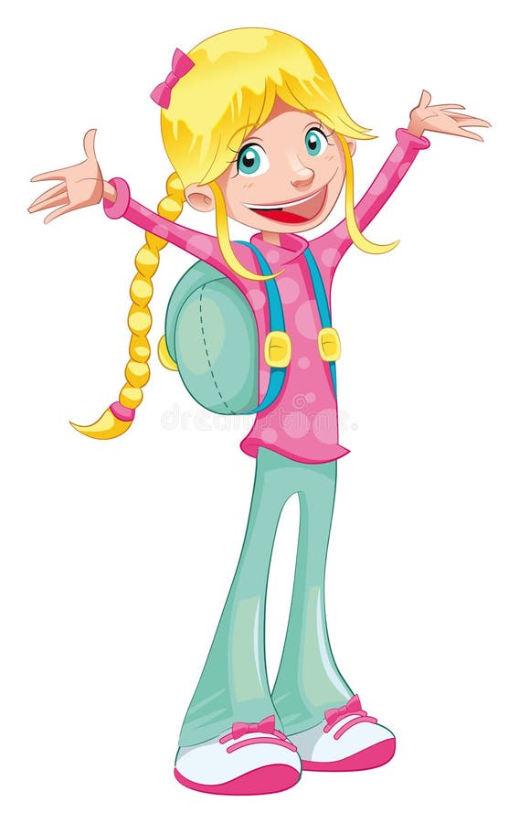 Gelukkige student stock illustratie