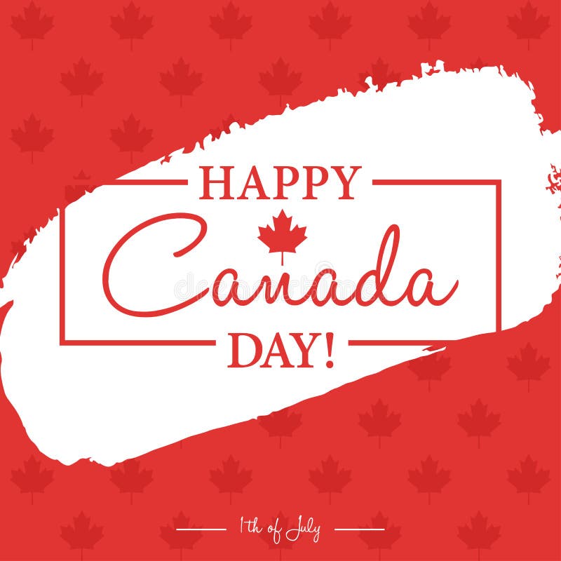 Gelukkige 1th van de Dagkaart of achtergrond van Juli Canada met Esdoornblad royalty-vrije illustratie Gelukkige 1th van de Dagkaart of achtergrond van Juli Canada met Esdoornblad royalty-vrije illustratie
