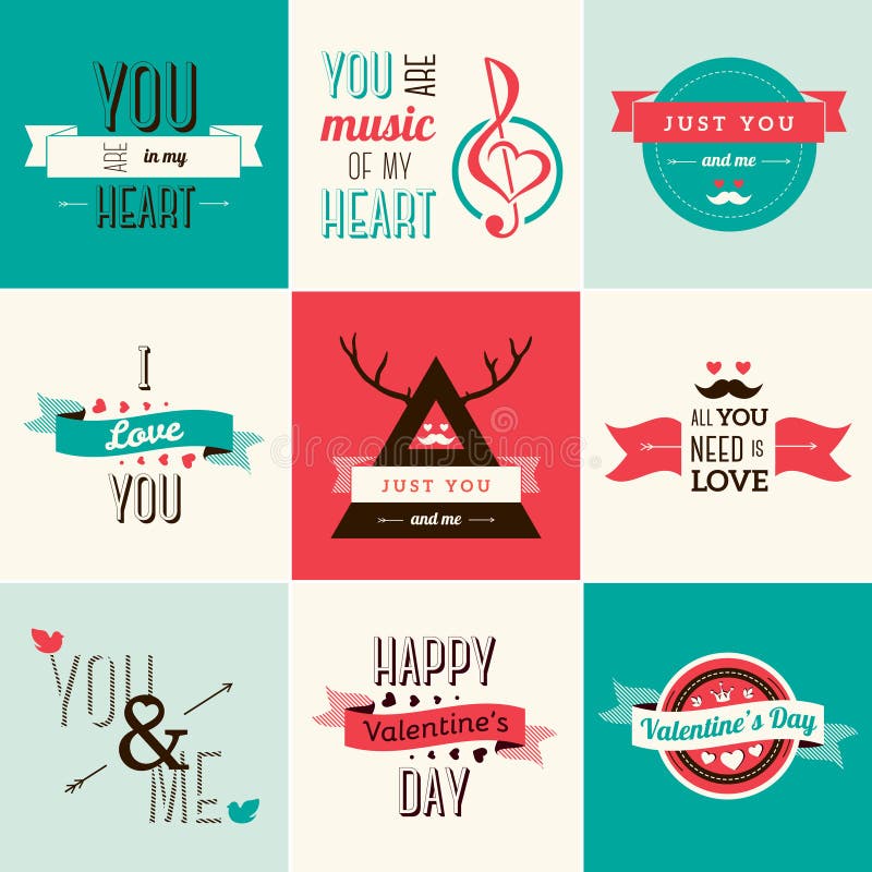 Gelukkige valentijnskaartendag en het wieden van kaarten royalty-vrije illustratie Gelukkige valentijnskaartendag en het wieden van kaarten royalty-vrije illustratie