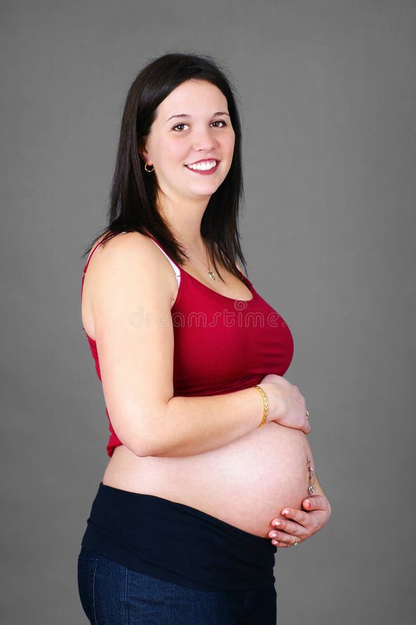 Gelukkige zwangere vrouw stock foto's Gelukkige zwangere vrouw stock foto's