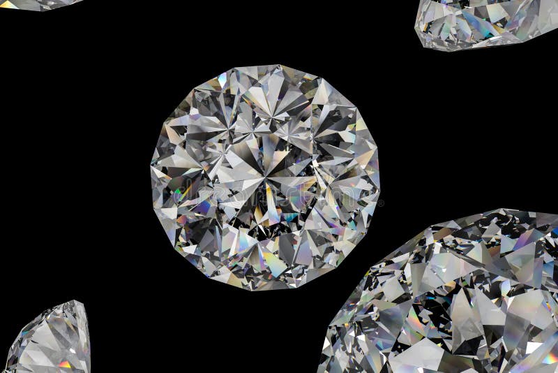 gema luxuosa do diamante, rendição 3d