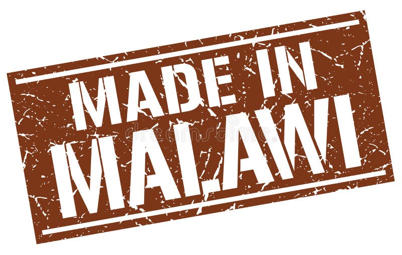 Gemaakt in de zegel van Malawi royalty-vrije illustratie