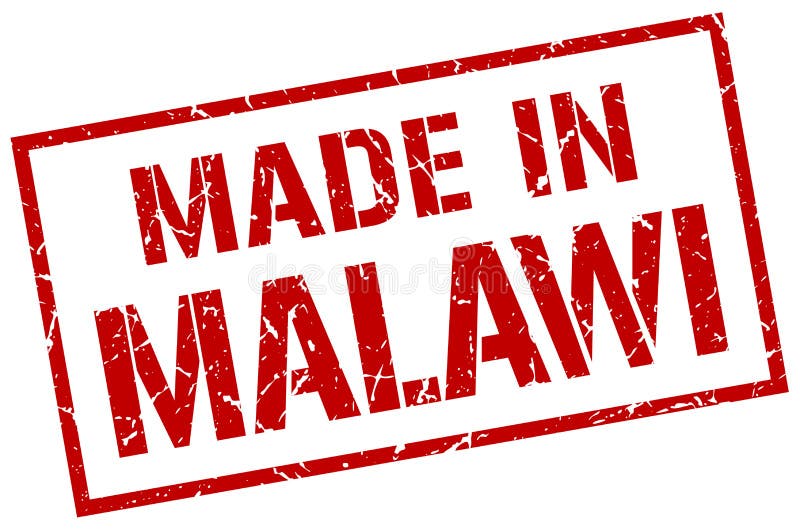 Gemaakt in de zegel van Malawi stock illustratie