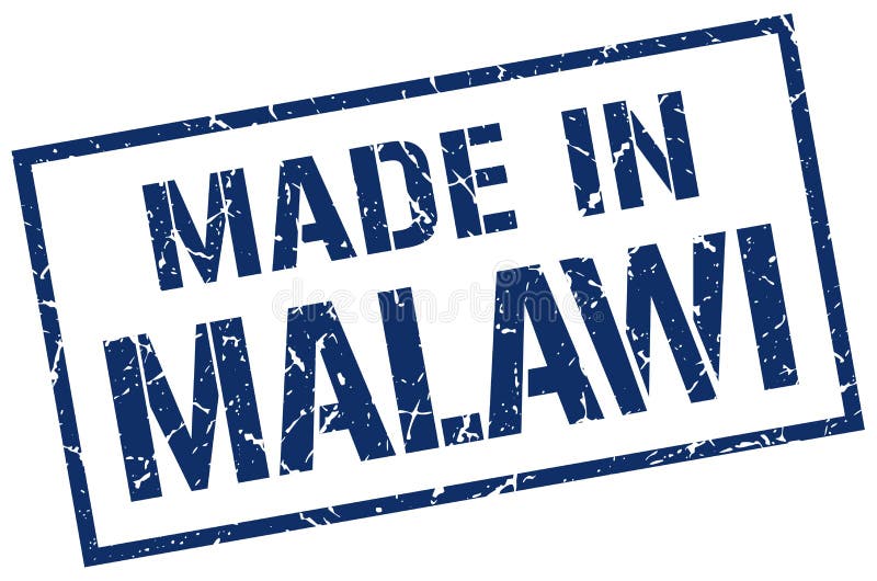 Gemaakt in de zegel van Malawi stock illustratie