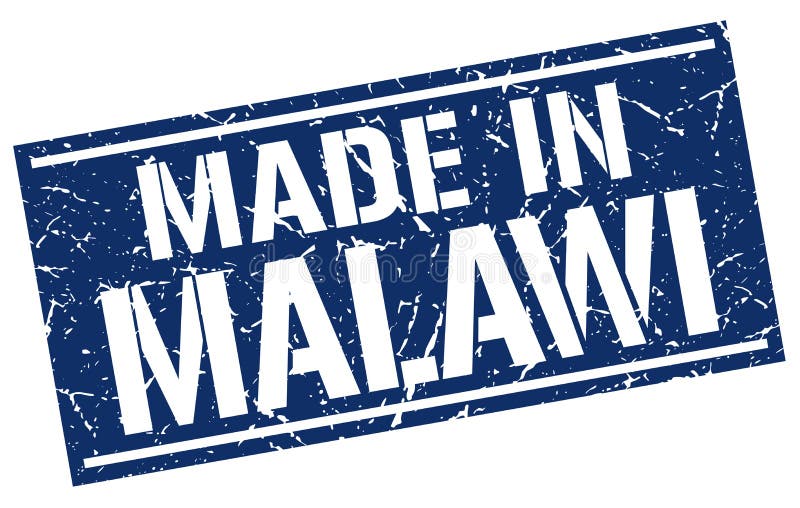 Gemaakt in de zegel van Malawi royalty-vrije illustratie