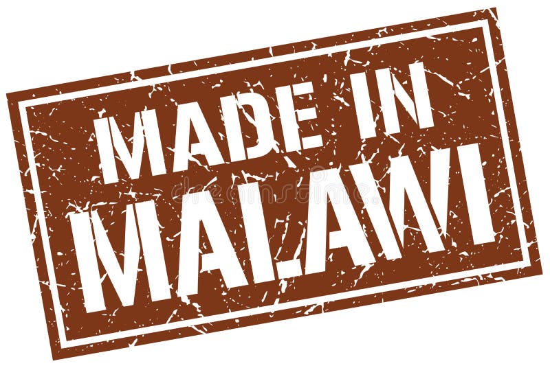 Gemaakt in de zegel van Malawi stock illustratie