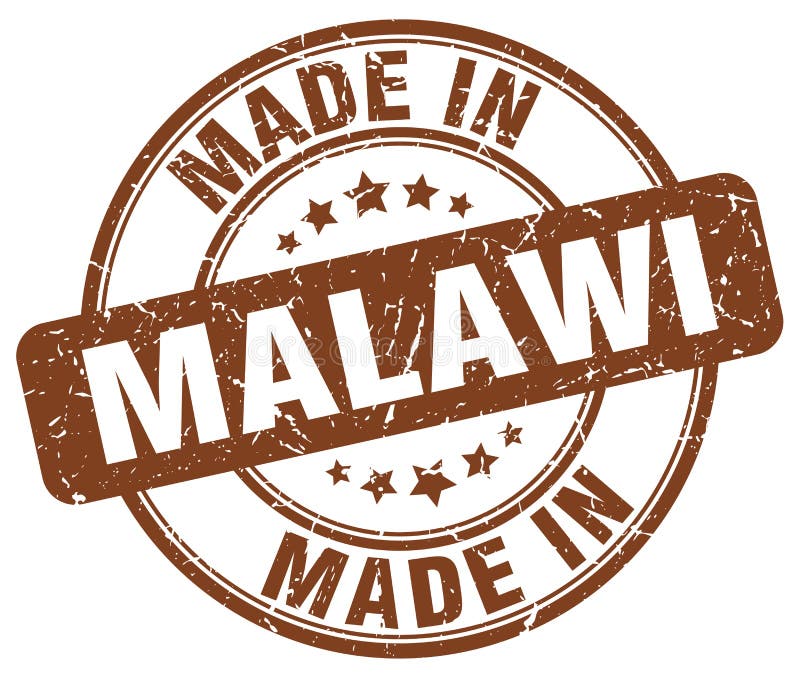 Gemaakt in de zegel van Malawi vector illustratie