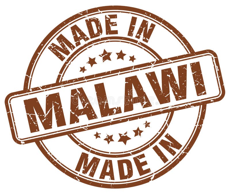 Gemaakt in de zegel van Malawi stock illustratie