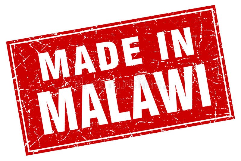 Gemaakt in de zegel van Malawi stock illustratie