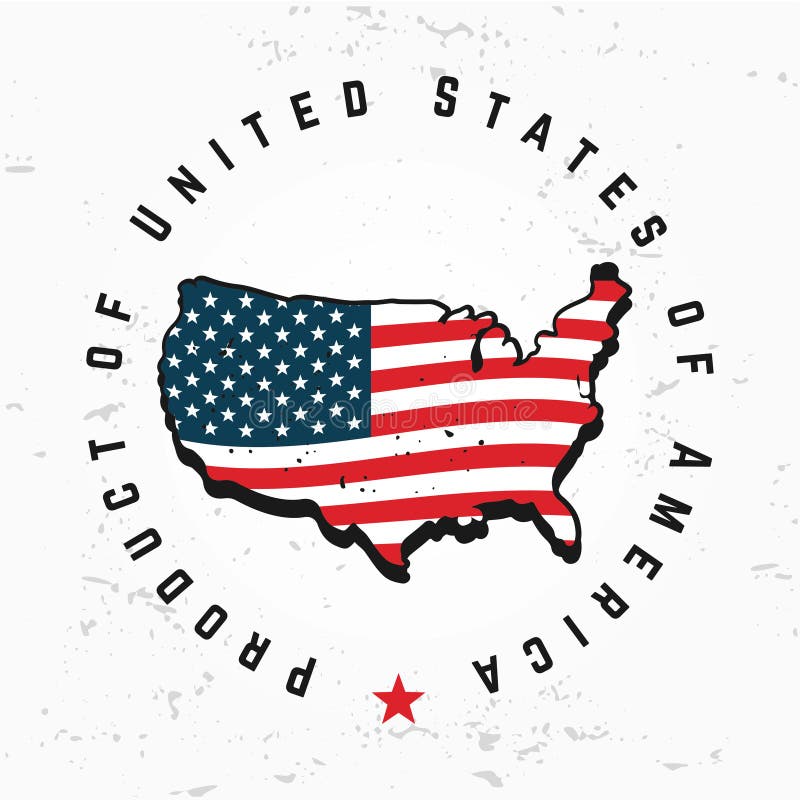 Gemaakt in het monogramvector van de V.S. Uitstekend het embleemontwerp van Amerika Retro verbinding van Verenigde Staten vector illustratie Gemaakt in het monogramvector van de V.S. Uitstekend het embleemontwerp van Amerika Retro verbinding van Verenigde Staten vector illustratie