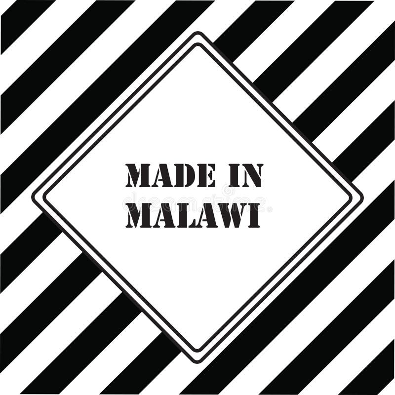 Gemaakt in Malawi royalty-vrije illustratie