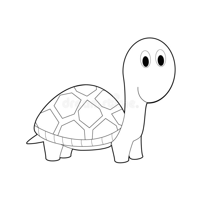 Gemakkelijke het Kleuren Dieren voor Jonge geitjes: Schildpad stock illustratie Gemakkelijke het Kleuren Dieren voor Jonge geitjes: Schildpad stock illustratie