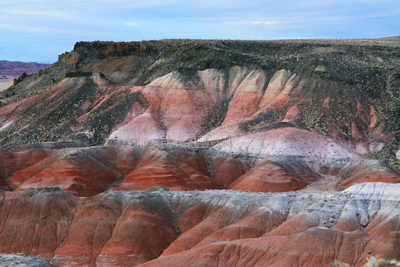 Painted Desert, Nationalpark Petrified Forest lizenzfreie stockfotografie