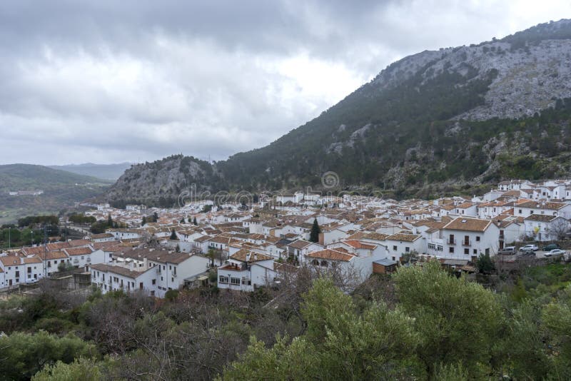 Gemeenten in de provincie van Cadiz, Grazalema royalty-vrije stock afbeelding Gemeenten in de provincie van Cadiz, Grazalema royalty-vrije stock afbeelding