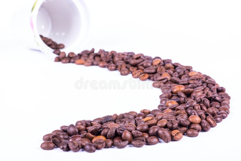 Gemorste koffiebonen royalty-vrije stock afbeelding