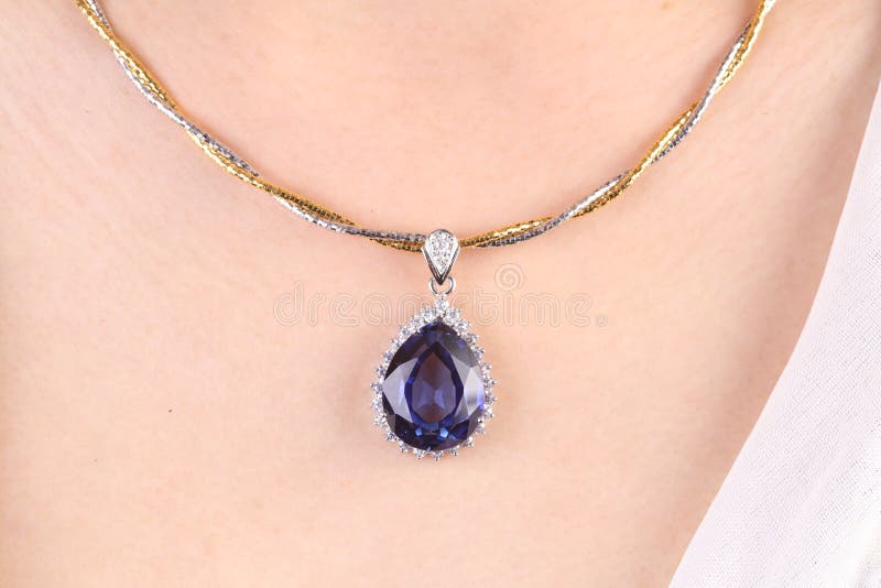 Gemstone Pendant with Diamonds Stock Photo Image of isolated, luxury