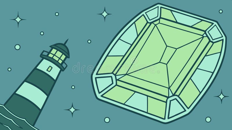 Gemstone on Swirling Background, Mystical, Abstract, vector design Generative AI stock illustration