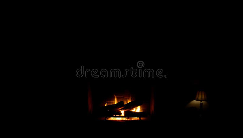 Gemütlicher Kamin in warmer Atmosphäre und entspannender Abendszene Stock Foto Generative AI vektor abbildung