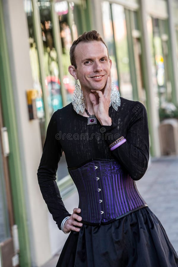 Gender Fluid Young Man In Corset Stock Photo - Image: 70976836