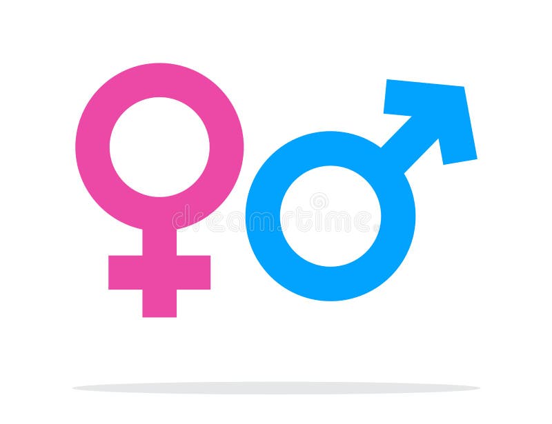 Gender Icon In Blue Pink Color Vector Male And Female Gender Symbol Stock Vector Illustration