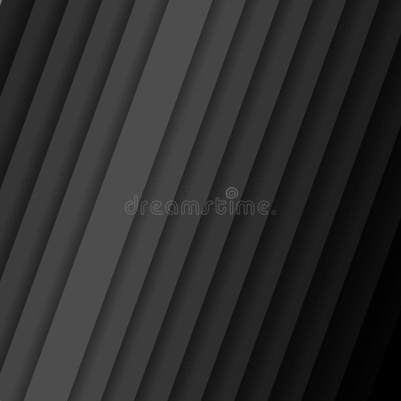 Geneigte Vektorstreifen mit dunklem Hintergrundmuster Schatten Zusammenfassung mit Schrägstreifen vom Grau zum schwarzen Farbezei
