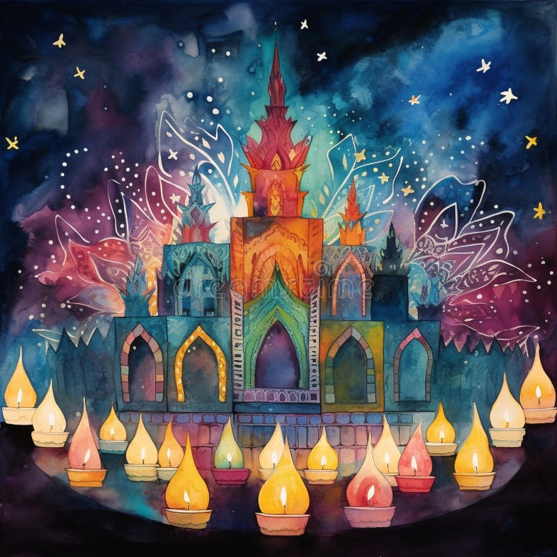 Cultural Kaleidoscope: Embracing Christmas, Hanukkah, Eid, and Diwali Traditions. Generado por ai