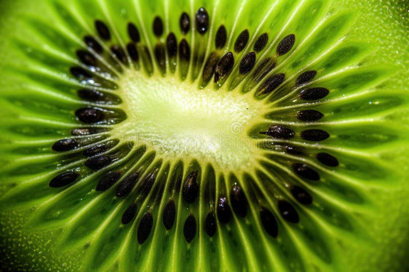 General ai macro fresco kiwi texturizado fondo ilustración del vector