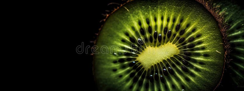 General ai macro fresco kiwi texturizado fondo stock de ilustración