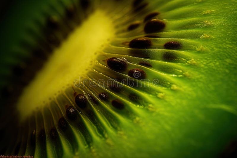 General ai macro fresco kiwi texturizado fondo libre illustration