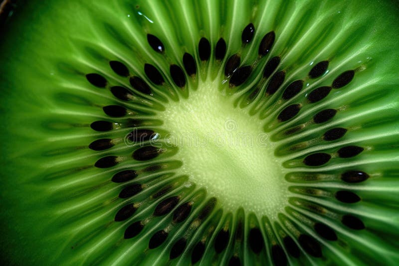 General ai macro fresco kiwi texturizado fondo stock de ilustración