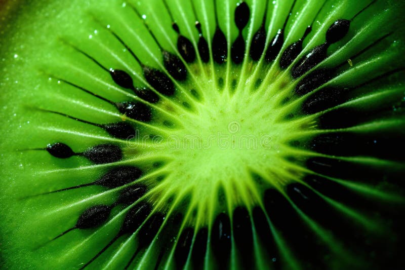 General ai macro fresco kiwi texturizado fondo stock de ilustración