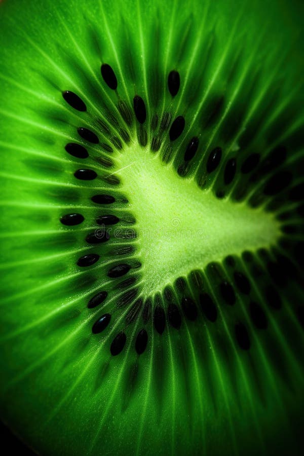 General ai macro fresco kiwi texturizado fondo stock de ilustración
