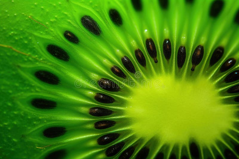 General ai macro fresco kiwi texturizado fondo stock de ilustración