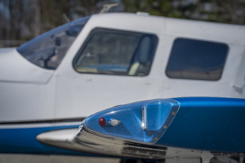 General Aviation Aircraft on the Ground before a Normal Flight Stock