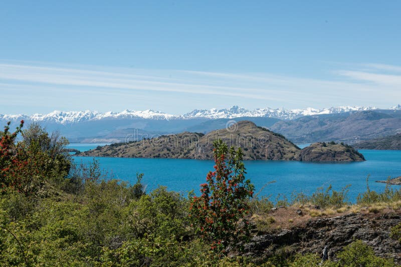 General Carrera Lake. Or Lake Buenos Aires, a lake in Patagonia on the border of Argentina and Chile royalty free stock photos General Carrera Lake. Or Lake Buenos Aires, a lake in Patagonia on the border of Argentina and Chile royalty free stock photos