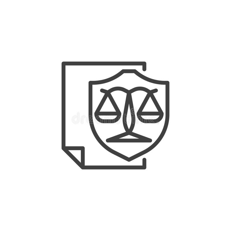 General Data Protection Regulation line icon stock illustration