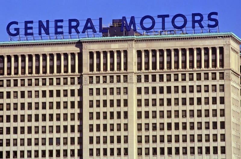 General Motors Logo and Signage at the Metal Fabricating Division. GM