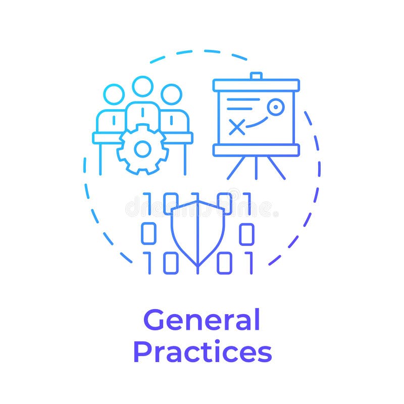 General practices blue gradient concept icon. Software development, source code. Planning, strategy. Round shape line illustration. Abstract idea. Graphic design. Easy to use in blog post
