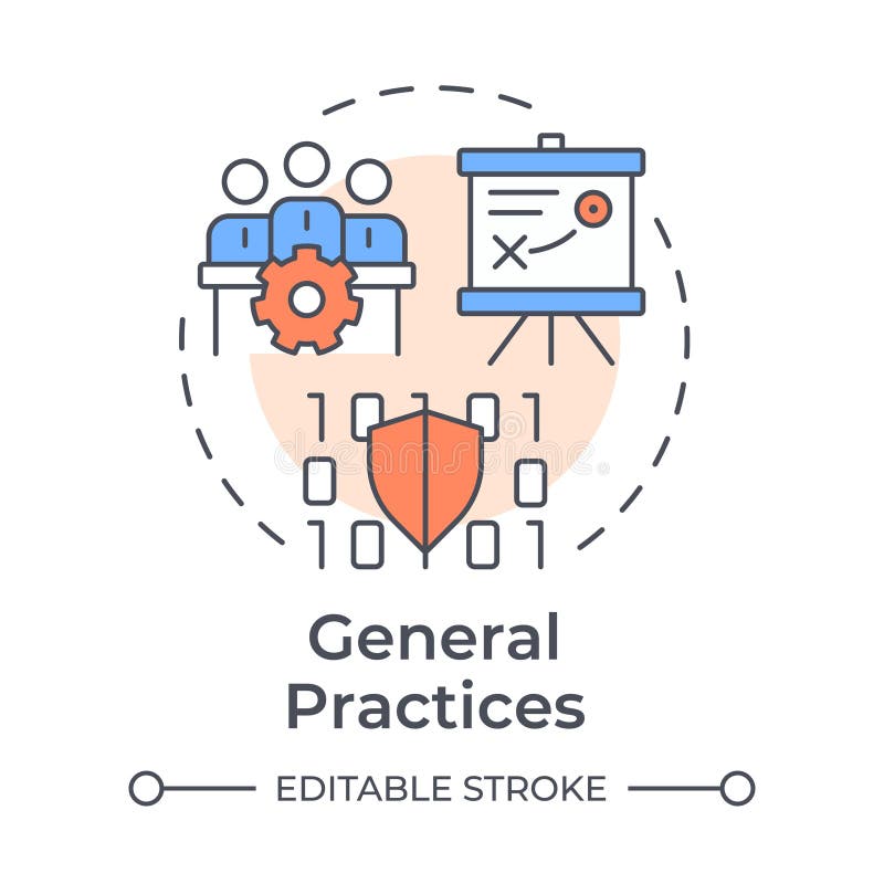 General practices multi color concept icon royalty free illustration