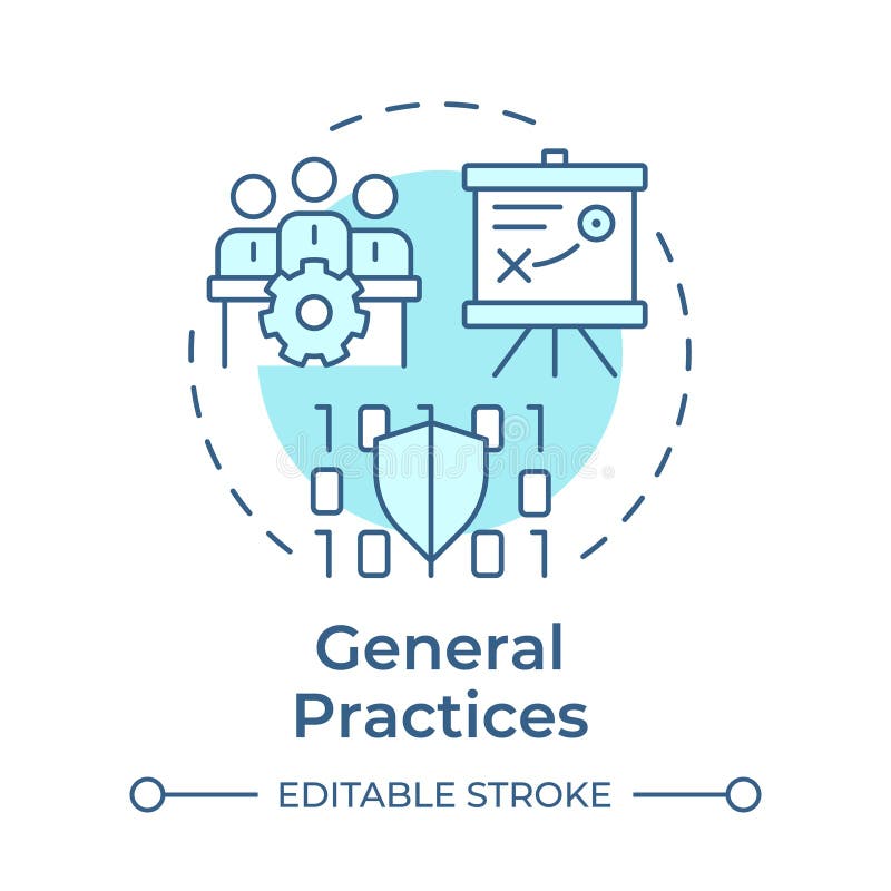 General practices soft blue concept icon stock illustration