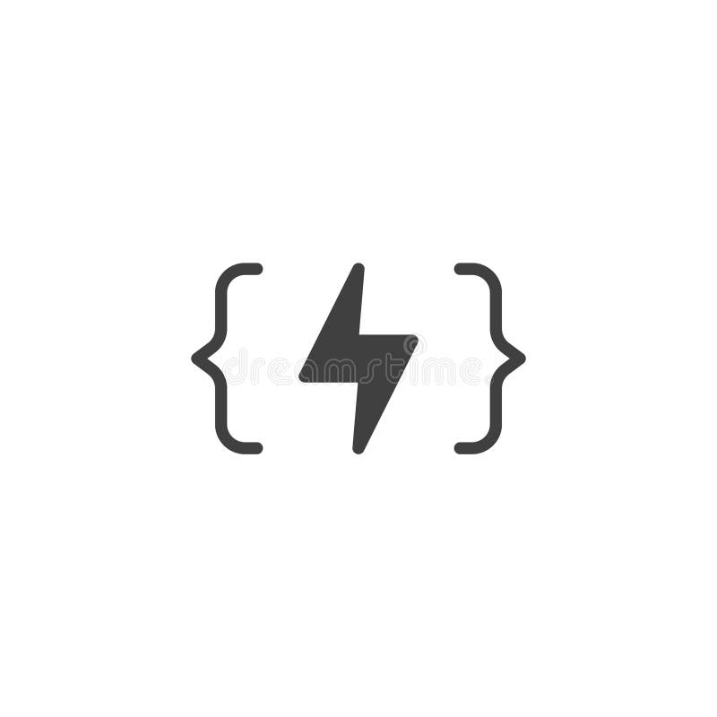 General programming syntax vector icon royalty free illustration