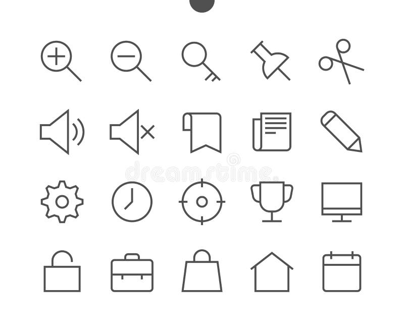 General UI Pixel Perfect Well-crafted Vector Thin Line Icons vector illustration
