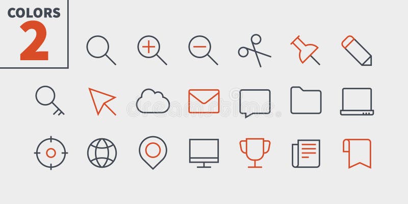 General UI Pixel Perfect Well-crafted Vector Thin Line Icons 48x48 Ready for 24x24 Grid for Web Graphics and Apps with royalty free illustration