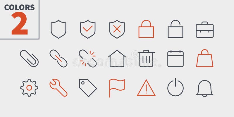 General UI Pixel Perfect Well-crafted Vector Thin Line Icons 48x48 Ready for 24x24 Grid for Web Graphics and Apps with royalty free illustration
