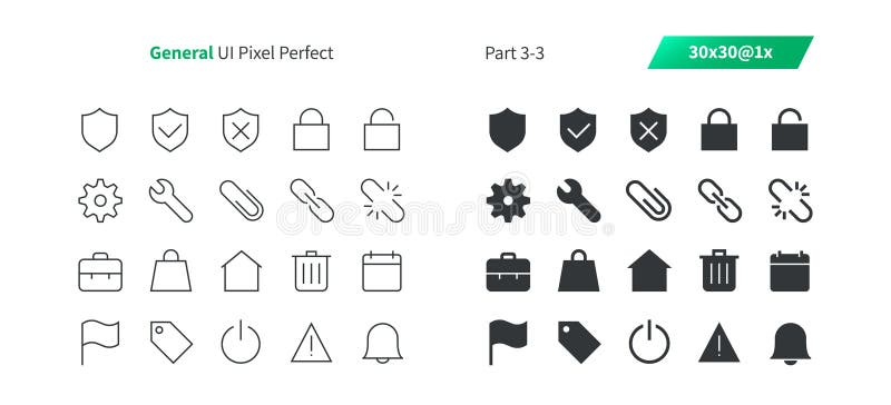 General UI Pixel Perfect Well-crafted Vector Thin Line And Solid Icons 30 1x Grid for Web Graphics and Apps. stock illustration