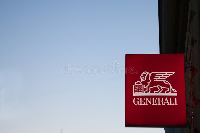 Generali-Versicherungslogo auf ihrem Hauptbüro für Szeged Assicurazioni Generali ist größte Italian Insurance Company