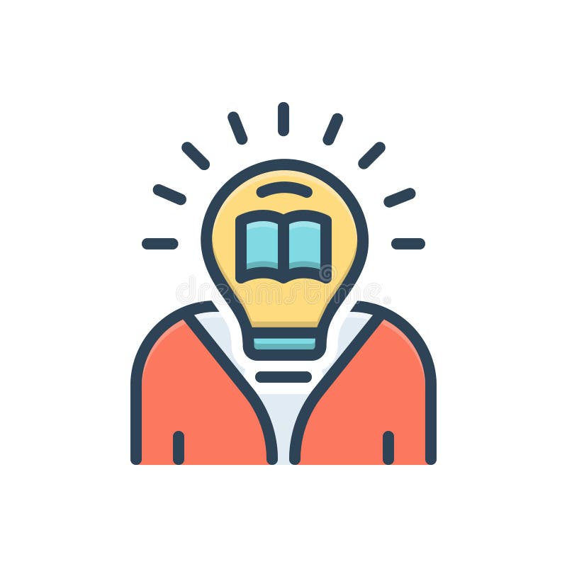 Color illustration icon for Generate, book and originate royalty free illustration