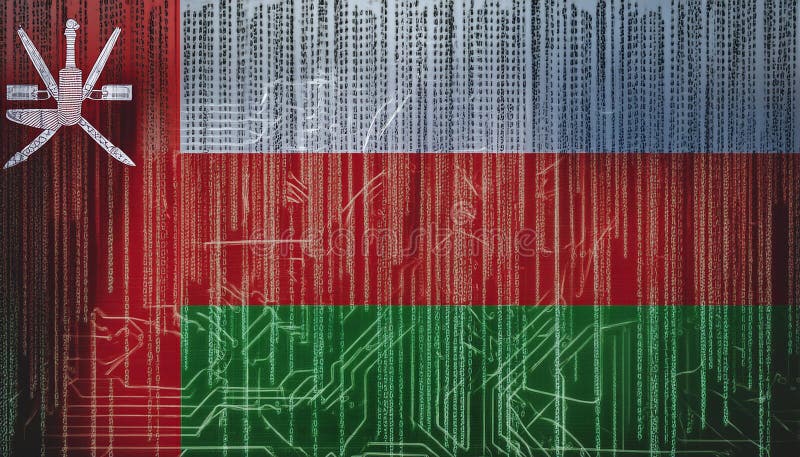 Oman Flag. The National Flag of Oman stock image