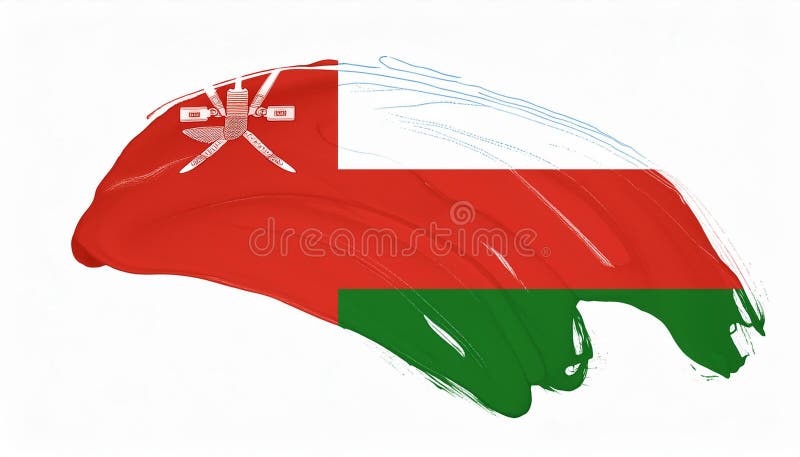 Oman Flag. The National Flag of Oman stock image