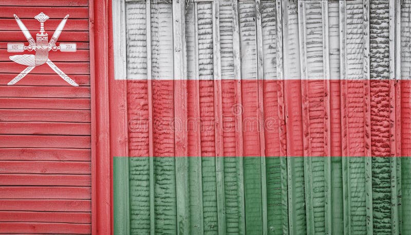 Oman Flag. The National Flag of Oman stock image